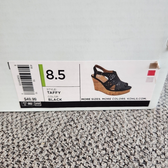 Sonoma Taffy Women's Black Woven Wedge Platform Sandals Size 8.5 - Picture 10 of 10